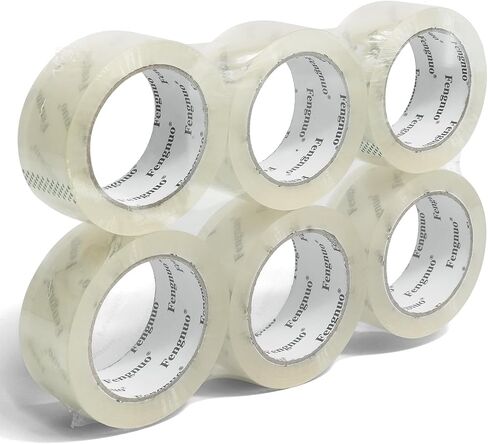 Noiseless Packing Tape with Dispenser, 2.7 mil Heavy Duty Shipping Tape, Packaging Tape Refills for Shipping and Moving Boxes, 1.88 inch x 66.6 Yards Packing Tape Dispenser Gun, 2 Roll + 2 Dispenser in Saudi Arabia