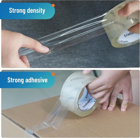 Noiseless Packing Tape with Dispenser, 2.7 mil Heavy Duty Shipping Tape, Packaging Tape Refills for Shipping and Moving Boxes, 1.88 inch x 66.6 Yards Packing Tape Dispenser Gun, 2 Roll + 2 Dispenser in Saudi Arabia