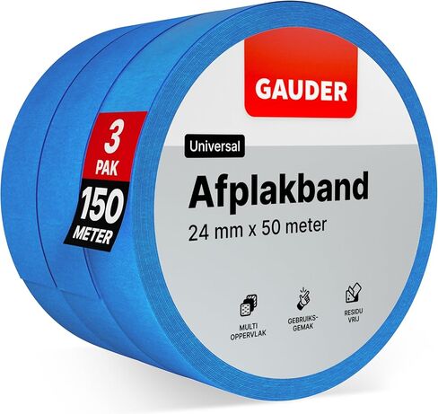 GAUDER Painters Tape (1" x 55 Yards) | 3X Blue Masking Tape for Renovation Work, DIY & More | Painting Tape for Painting, Varnishing, Lacquering in Saudi Arabia
