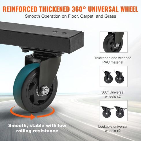 رف كرسي قابل للطي Vevor ، سعة 400 رطل ، عربة كرسي شاقة لـ 42 كرسيًا أو 12 طاولًا ، تخزين كرسي متعدد الوظائف مع عجلات مطاطية وحاملات ، حامل كرسي كبير ، أسود غير لامع in Kuwait