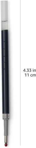 Amazon Basics Refill Ink for Gel Pen, (0.7mm), Bullet Tip, Black Ink, 12 Count (Pack of 1) in Saudi Arabia