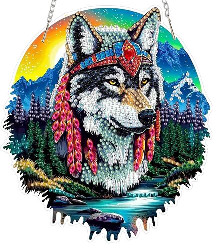 SENQAO Panda Hanging Diamond Art Painting Kits for Adults Beginners, 5D Special Shape Diamond Art Kits, Cute Panda Crystal Rhinestones Diamond Gem Art Painting for Home Garden Wall Decor in Saudi Arabia