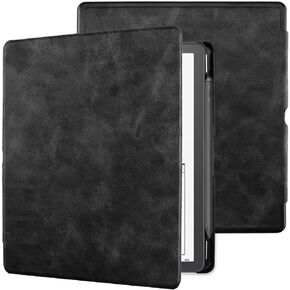 WALNEW Case Cover for 10.2-inch Kindle Scribe (2022 Released), Smart PU Leather Cover with Pen Holder and Auto Wake/Sleep for 10.2" Amazon Kindle Scribe E-Reader (Black)