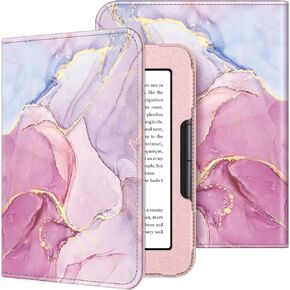 Fintie Folio Case for Nook GlowLight 4 (2021) / Nook GlowLight 4e (2022), Book Style Premium Vegan Leather Cover for 6" Barnes and Noble Nook GlowLight 4 & GlowLight 4e eBook eReader, Black
