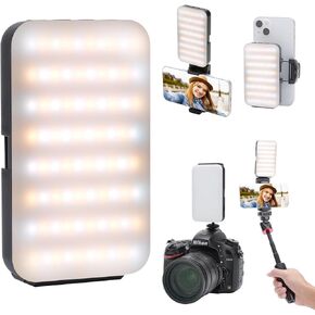 Newmowa Multifunctional Selfie Light with Phone Clip,Rechargeable Portable Light for Phone,Camera,3 Light Modes,Folding Phone Light for Selfie/Video Conference/Zoom Call/Live Stream/Makeup/TikTok