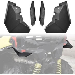 SAUTVS Fender Flare Rear Extensions for Maverick Trail Sport, Waterproof Extended Mud Flaps Kit for Can Am Maverick Trail Sport Accessories (4PCS, Replace #715004404)