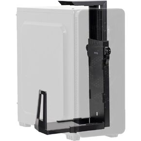 VIVO Adjustable Under Desk Gaming PC Mount, Medium-Large Computer Case CPU Tower Holder with Secure Locking, Holds up to 33 lbs, Black, MOUNT-PC06E