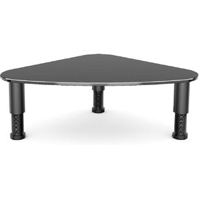 Hemudu Clear Glass Computer Monitor Riser / Triangle Desktop Universal Corner Stand for Computer Monitor & Laptop HD01T-003
