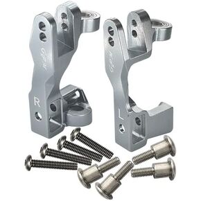 GPM for Traxxas Slash 4X4 / Slash 4X4 LCG/XO-01 Supercar/Rustler 4X4 VXL/Hoss 4X4 Upgrade Parts Aluminum Front C Hub - 1Pr Set Silver