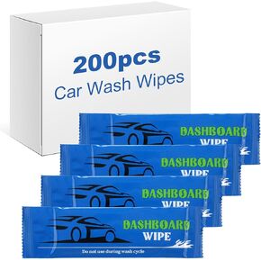 200 حزمة من مناديل تنظيف السيارة مناديل لوحة القيادة مناديل تنظيف داخلية لغسيل السيارات مناديل مغلفة بشكل فردي مع رائحة الليمون المنعشة، ملحقات السيارة لعجلات القيادة الزجاجية لنافذة السيارة in Kuwait