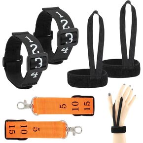6PCS Football Referee Gear—Football Referee Chain Clips,Football Down Indicator,Football Numbered Wrist Down Indicator,Football Yard Markers for Head Linesman Umpire Equipment