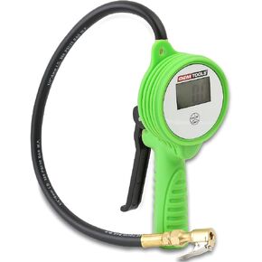 OEMTOOLS 24412 Digital Tire Inflator with Tire Pressure Gauge, Digital LCD Display, 0 to 175 PSI Air Pressure Gauge for Tires with 21" Hose and Clip-On Air Chuck