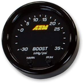 AEM 30-0306 X-Series Boost Pressure Gauge 52mm, Black