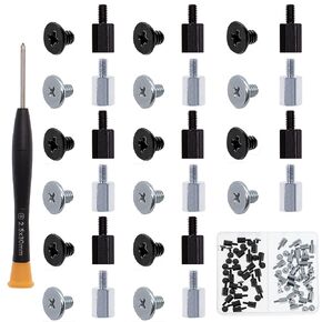 M.2 SSD Mounting Screws Kit 80Pcs M.2 Standoffs and Screws PC Motherboard Screws for Gigabyte Motherboards Black and Silver Screws with Screwdriver