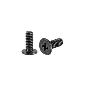 uxcell M2x4mm Phillips Screw Fastener Black 3.8mm Dia Screw Head for Laptop PC TV Fan Switch 200pcs