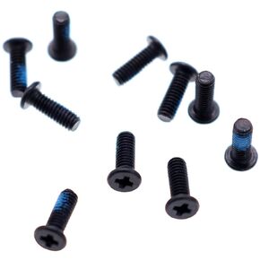 Deal4GO 10-Pack M2.5 x 3 mm Phillips Flat Head Screw w/Nickel Plated Replacement for Laptop Bottom case Screws (Black)