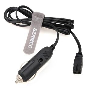 SZRMCC 12V DC Cigarette Lighter Cable 2 Pin Lead Cable Plug Car Cool Box Mini Fridge Replacement Extension Wire for Car Cooler Box Mini Fridge Wagan EL6214 (Right Angle 1.5M)