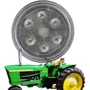 Round 30W Agriculture LED Work Light,Par 36 LED Light Replace 4410, 4411 Sealed Beam, Tractor Lamp Compatible with Allis Chalmers Ford International John-Deere Case Tractor Flood 12V