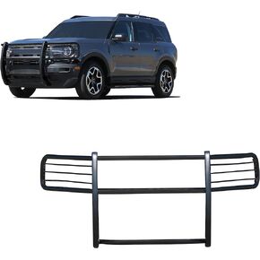 Black Horse Grille brush Bumper Guard Modular Black Compatible with 2021-2024 Ford Bronco Sport-17FP11MA