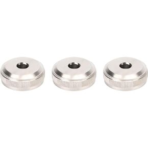 AUNMAS Trumpet Bottom Valve, Silver Trumpet Cornet Valve Piston Button Screw Trumpet Accessories, Pack of 3 (Trumpet Bottom Valve)
