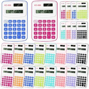 Treela 30 Pcs Pocket Size Calculator for Students Bulk Mini Handheld Calculator Basic Standard Calculators with Button Battery 8 Digit Display Desktop Calculator for 100 Days of School(Mixed Color) in Saudi Arabia