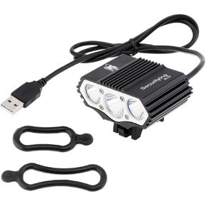 USB Powered Bicycle Light, LED Headlamp Waterproof 1800 Lumens 4 Modes Cycling Front Lamp Bike Headlight for Mountain Road, Kids and City Bicycle - No Internal Battery