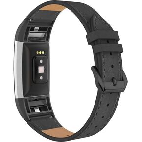 سوار Simpeak من الجلد متوافق مع Fitbit Charge 2، سوار معصم من الجلد الأصلي بديل لـ Fitbit Charge 2 in Kuwait