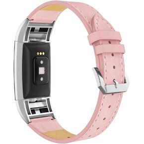 Simpeak Leather Band Compatible with Fitbit Charge 2, Genuine Leather Wristband Strap Replacement for Fitbit Charge 2