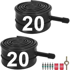 20/26x1.50/1.75/1.95/2.125 Inner Tube with 32mm Schrader Valve,Heavy Duty Bike Tire Tube for Road Mountain Track Cyclocross Cruiser Kids,Butyl Rubber Tire Tube 2 Pack