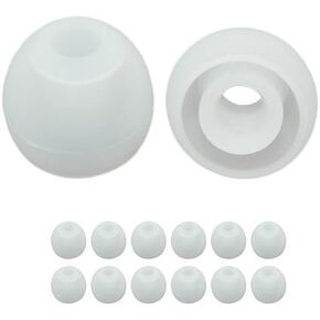 6 Pr Clear Ear Tips Size Assortment Replacement Ear Tips for in Ear Earbud Earphones