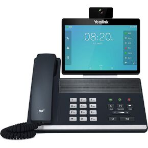 Yealink VP59 Smart Video IP Phone, 16 VoIP Accounts. 8-Inch Adjustable Color Touch Screen. Dual USB 2.0, 802.11ac Wi-Fi, Dual-Port Gigabit Ethernet, 802.3af PoE, Power Adapter Not Included (SIP-VP59)