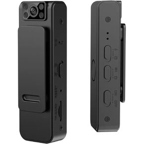 Mini Body Camera Video Recorder, 1080P Small Portable Wearable Hidden Cameras with Clip & Night Vision, Micro Pocket Body Worn Cam for Sport, Pet, Home Office, Security, Work Records