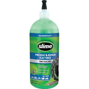 Slime 10009 Flat Tire Puncture Repair Sealant, Prevent and Repair, All Off-Highway Tubeless Tires, Non-Toxic, eco-Friendly, 32 oz Bottle