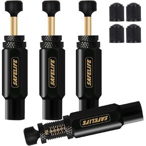 Automatic Tire Deflator, 10-30 PSI/0.7-2 BAR Adjustable Tire Deflator Kit, Air Down Tire Deflators Offroad Accessories for Jeep, Car, Truck, Motorcycle, and ATV Tires (Set of 4)