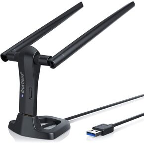 BrosTrend Linux WiFi Adapter for Ubuntu, Mint, Kali, Debian, Lubuntu, Xubuntu, Mate, Zorin, PureOS, Raspberry Pi 2+, Windows 11, 1200Mbps, 5GHz/2.4GHz, Long Range 2X5dBi Antennas, USB3.0