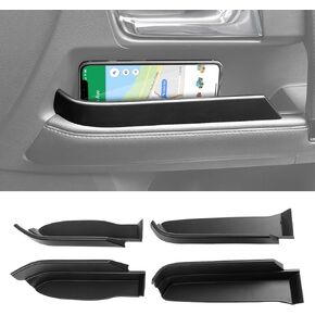 Linskip Seat Storage Tray for Toyota 4Runner 2010-2024, Front and Rear Door Storage, Cup Holders Organizer Tray for 4 Runner Interior Accessories(Black)