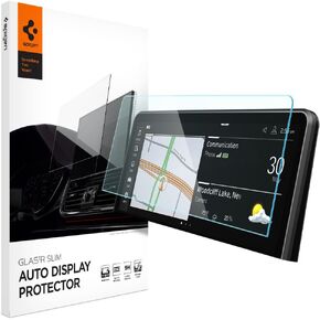 واقي شاشة من الزجاج المقوى من Spigen [Glas.tR EZ FIT] مصمم لسيارات BMW X3 (2022/2023/2024)، BMW X4 (2022/2023/2024) شاشة لمس لوحة القيادة 12.3 بوصة - غير لامعة/مضادة للوهج/مضادة لطباعة الأصابع