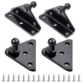 10MM Ball Stud Mounting Bracket for Gas Struts Shocks Spring Lift Support Prop, Black 4PCS