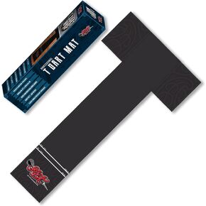 Shot Darts Heavy Duty Dart Mat, Professional T Dart Mat - Dart Points and Flooring Protector (8.7 kg), Made in New Zealand, Non-Curling & Shock Absorbing, Rubber Material, Black, (9ft 8" x 2ft 0")