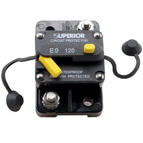 12V-48VDC 90 Amp Circuit Breaker, Marine Trolling Motors Boat ATV Manual Power Fuse Rest, Waterproof (90A)