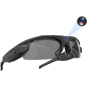 Camera Sunglasses, Bluetooth Sunglasses Full HD 1080P Video Camera Glasses with UV Protection Polarized Lens for Outdoor and Travel