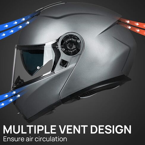 ILM Adult Motorcycle Modular Full Face Helmet Flip up Dual Visor DOT Approved Model 159(Matte Black,Large) in Saudi Arabia