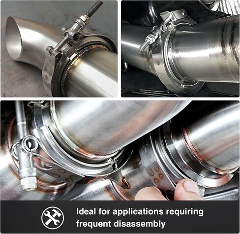EVIL ENERGY V Band Clamp with Flange Male Female Quick Release Stainless Steel (2.5 Inch) in Saudi Arabia