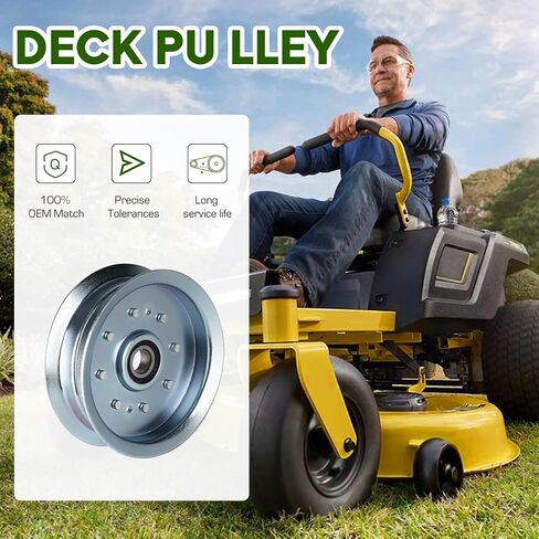 بكرة المهمل المسطحة لجون ديري D170 D100 L118 X105 X110 D110 D125 شبل كاديت RZT-L54 XT1-LT42 XT1-LT46 XT2-LX46 756-05034A GY20629 GY22082 3 عبوات in Kuwait