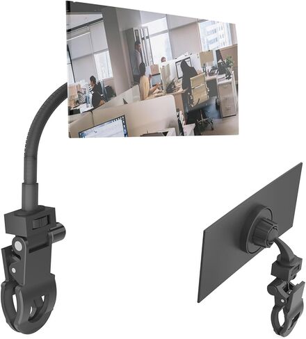 Clip on Mirror For Monitor Desk Rear View, Office Security Cubicle Mirror to See Behind You for the Safety, Clip Convex Mirror with Flexible Arm for Lash Content Creators in Kuwait