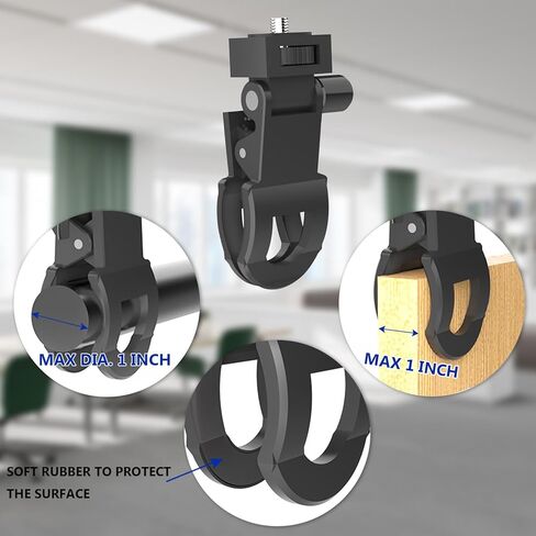 Clip on Mirror For Monitor Desk Rear View, Office Security Cubicle Mirror to See Behind You for the Safety, Clip Convex Mirror with Flexible Arm for Lash Content Creators in Kuwait