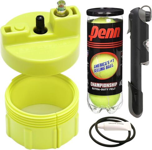 ضاغط كرة التنس - يحول حاوية كرة التنس المتوافقة إلى ضاغط كرة 30 رطل لكل بوصة مربعة ويطيل عمر الكرة (المضخة والحاوية غير متضمنة في Standard وStandard Plus) in Saudi Arabia