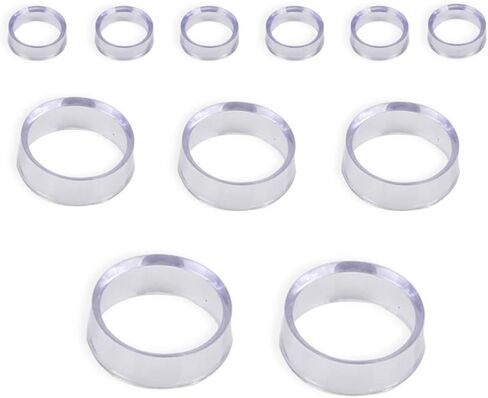 18 Pcs Acrylic Ring Display Stand Spheres Holder for Golf Ball Tennis Ball Baseball Eggs Crystal Ball(Small, Medium, Large) in Saudi Arabia