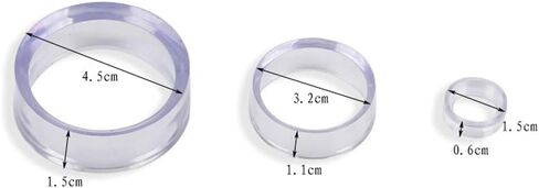 18 Pcs Acrylic Ring Display Stand Spheres Holder for Golf Ball Tennis Ball Baseball Eggs Crystal Ball(Small, Medium, Large) in Saudi Arabia