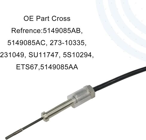 5149085AB مستشعر درجة حرارة غاز العادم DPF EGT الاستشعار 5149085AC متوافق مع دودج رام 2500 3500 4500 5500 2007-2012 5149085AA لموديلات Cummins Diesle 6.7L in Kuwait